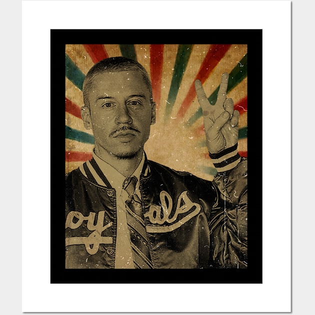 Macklemore  - Photo Vintage Retro Look Fan Design Wall Art by Janji Joni